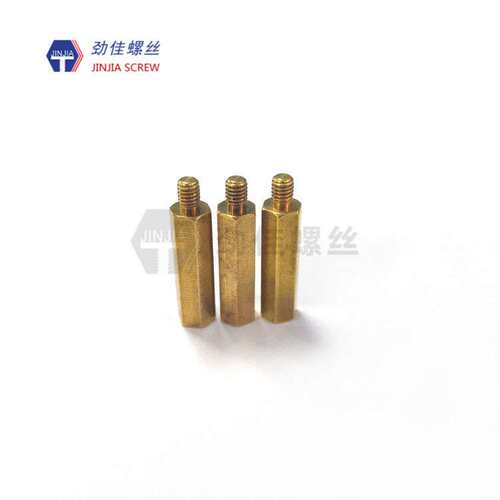单头六角铜柱M3机箱螺丝 单头铜螺柱螺丝主板公母铜柱立柱