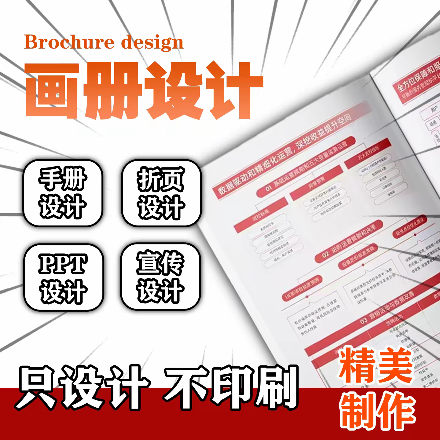 企业画册设计产品手册品牌招商加盟宣传册封面彩页折页说明书排版