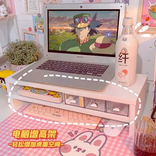 双层桌面置物架电脑增高架宿舍办公桌书桌改造好物学生工位收纳盒