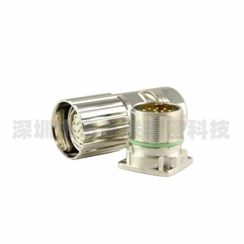 M23连接器17针12芯伺服电机编码器插座M623航空接头6孔8pin