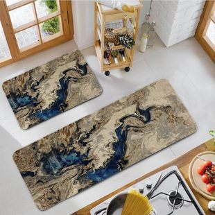 跨境亚马逊热销厨房垫家用吸油耐脏长条地垫两件套脚垫易打理门