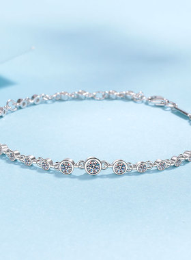 新胜艺S925纯银简约不失风度时尚个性中性风香槟金圆包莫桑石