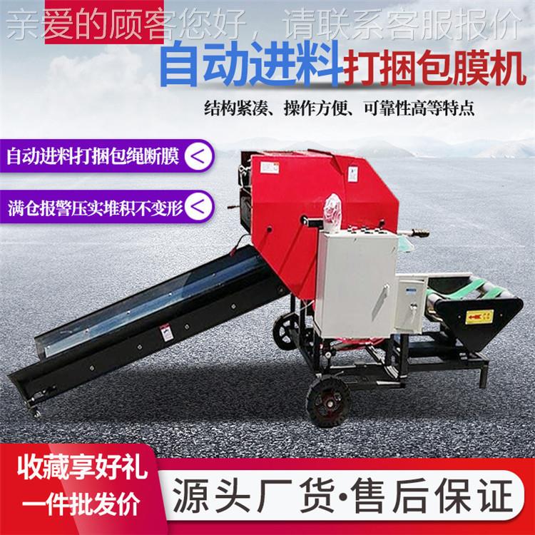 9DLM0型全自动花生秧机 黄储走青储饲料压打块机包 自式牧草打捆