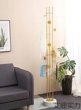 落挂衣架卧ETG室加粗轻多功能奢入家用户门一体地简约现代衣帽架