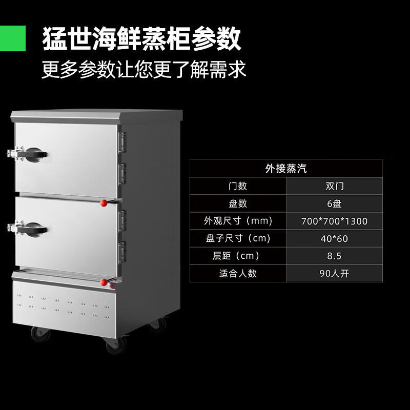 猛世海鲜蒸柜商用蒸门箱大箱型两蒸智HWD能酒店餐饮全自动多功炖