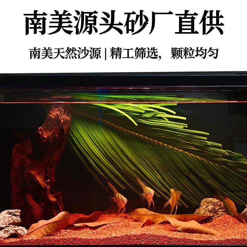 鱼底砂造景沙缸及雷龙红色细沙子埃化沙鼠LNV鱼沙南美缸妆热带雨