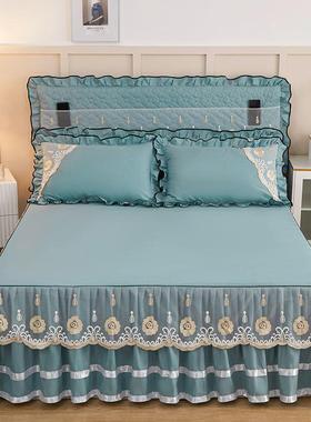 床韩版公蕾WAU丝床罩裙单件床床套主单单双人床保护套