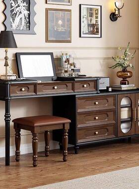 美式实木床GFG尾斗柜梳妆台小一妆体中古型卧室收纳柜复古法式化