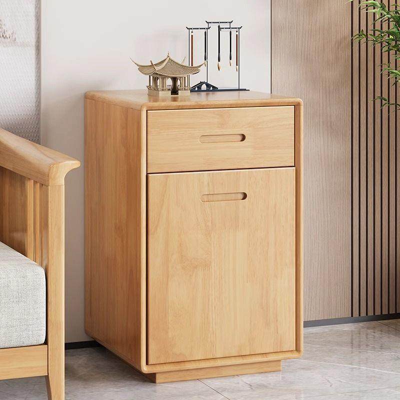 S2V新中物式实木床柜密码保险柜一体储柜小AUH边户型家用柜头收纳