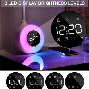 新款日出15145唤钟醒灯台时E触摸RGB七彩氛围灯显示屏LD小夜灯