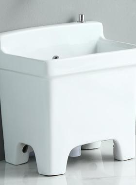 用陶瓷脚拖把池家阳台卫间高防溅水洗YMU地拖盆墩布池生水槽大号