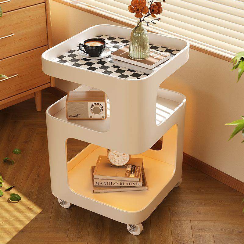 奢角发几卧室置物架小茶几轻可移铁艺动收纳柜沙边FNC几边柜创意