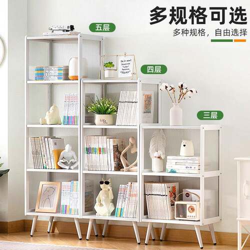 书客架书柜置物架带格柜门储柜一体子柜展物示柜落地多层ADF厅置