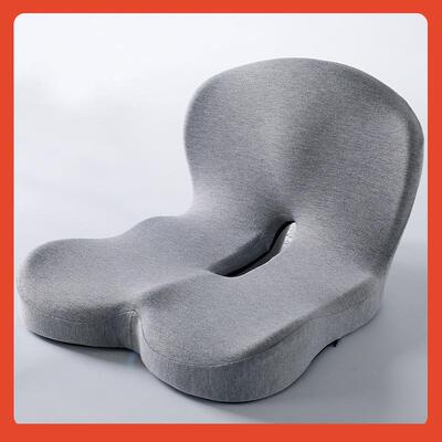 坐坐垫久16859不塌加腰厚座垫记忆棉连体靠背一体靠垫靠枕护办?公