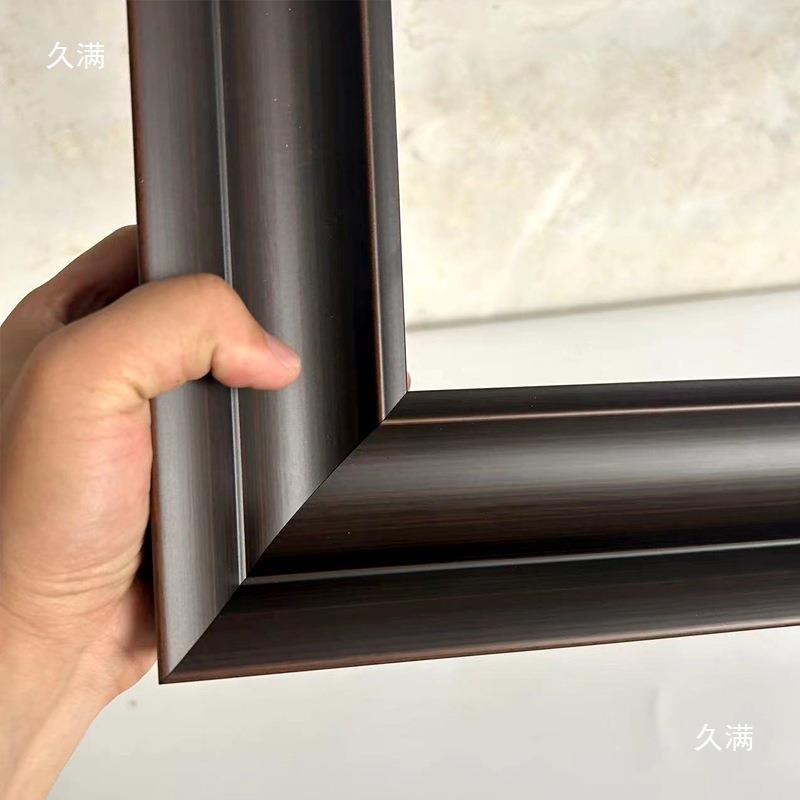 弧边全实木画油框裱油画水ZCA彩素装描摄影片画框相框挂墙摆台照