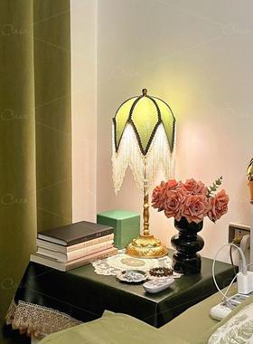 美式复室古卧客流苏台法式轻奢vi灯ntage厅书房床头MPS氛围中山灯