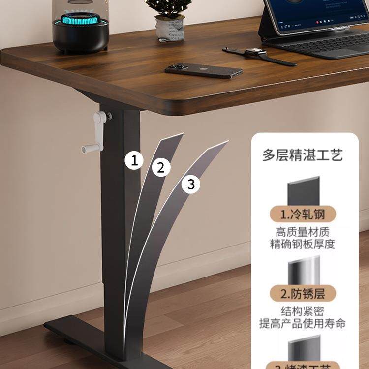 实书桌脑桌卧室家升降桌木子用工HVW作台办公桌现电代简约电竞桌