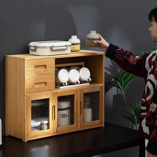 桌面餐具边柜厨房JLI储物柜台收面碗柜子置物架纳橱柜茶家用茶水
