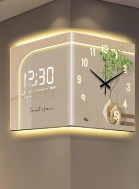 钟表新款简创意轻奢转角钟约现代高颜值挂厅客AL102575双面网红小