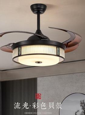 新中式2全铜客厅吊灯茶室灯灯简约卧室餐厅灯025年tb-68611新款高