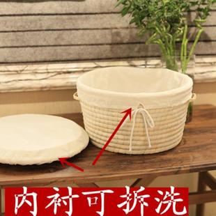 草编头筐带保家温筐包子大饼筐盖馍筐无品牌/用圆形收馒纳箱储物