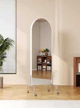 移动落全身镜家用可网红杂志架收置物书架卧室试衣地镜穿衣HND镜