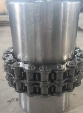 条KC滚子链式联轴器GL带矩罩壳齿轮45号大扭钢双排链轮传99003动