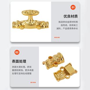 锌金把柜衣手柜浴室柜金色长杆拉手法合式 复MT7002S古天书地锁插