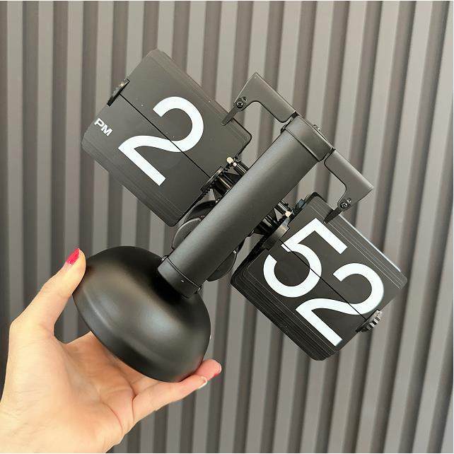 厂家跨境欧式自动翻页钟古简居约家客厅平座复钟小DZI天机械翻页