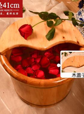 香直柏木泡脚木盆桶家用洗泡脚桶足浴木桶木盆洗脚双人脚桶95555