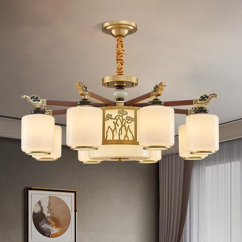 新中式客厅吊SDK灯现代简约家中国风餐厅室卧房间大具气用灯2025