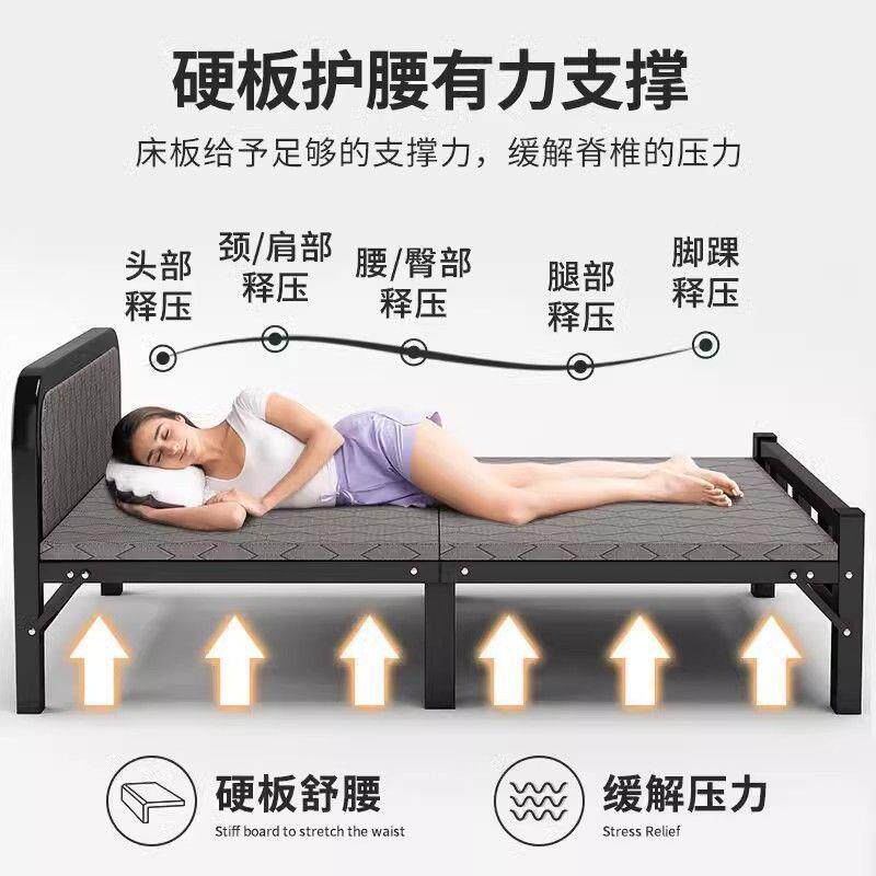 收折叠BFP床双人应占急钢缩架简单易可收可缩不空间的折叠床加厚