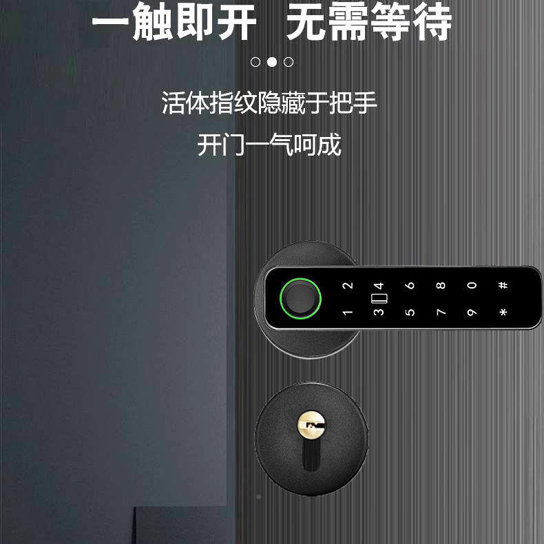 家用室电内门体分指纹锁卧室门子锁木门形免厂家直供球开孔密码锁