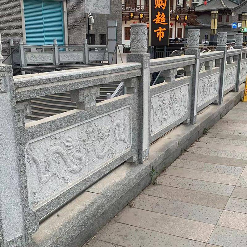 园厂家岗岩栏花青石汉杆白玉护栏公河道升旗台芝麻白户外石VWR雕