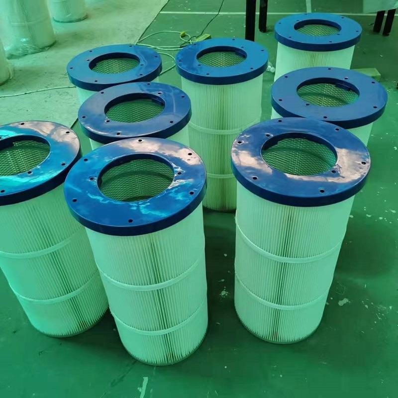 滤筒除尘器配件阻燃覆膜滤芯涂装抛丸机滤筒集粉尘防静电过滤网筒