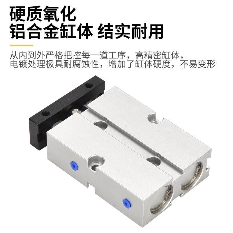 TN双轴双杆缸小气动大推力TDA10/16/24520型2气532-101*40*50*70*