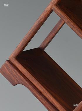 宜道实木中式花梨古博架小本紫号砂茶壶摆放架客厅现代展QVB示置