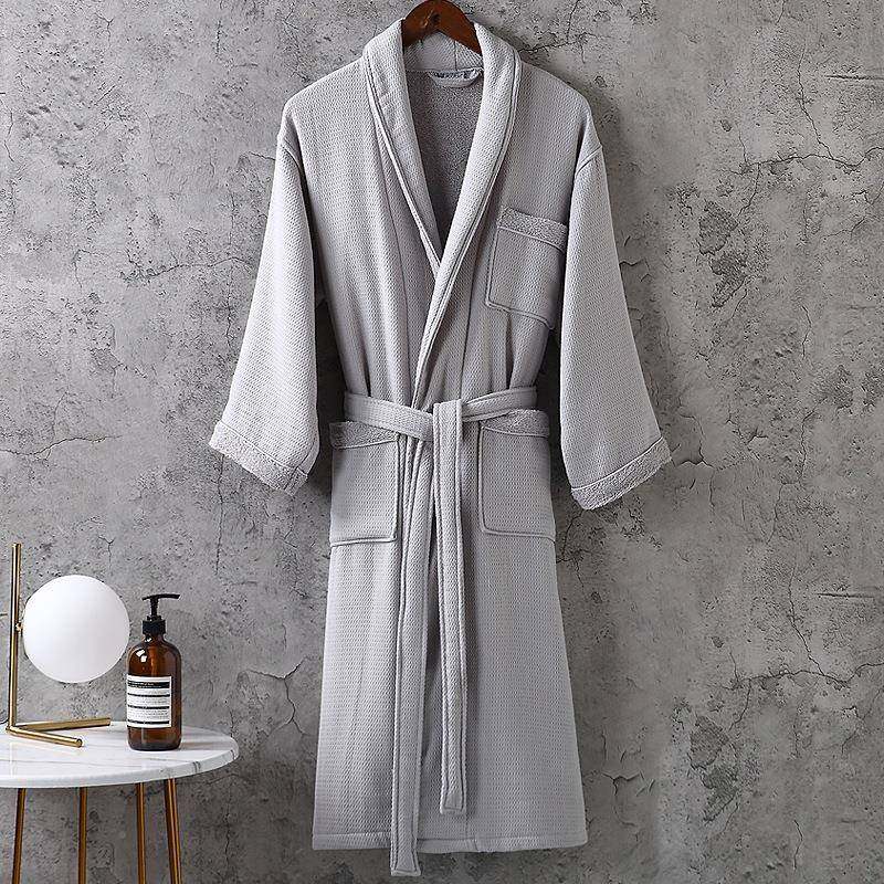 毛巾布夏浴袍吸水速干女季情侣睡袍浴衣款LGY酒店春秋薄天长款晨