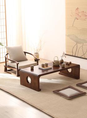 木榻榻米茶几飘桌炕桌阳台小子桌简约榻63017榻米茶实桌国学桌古
