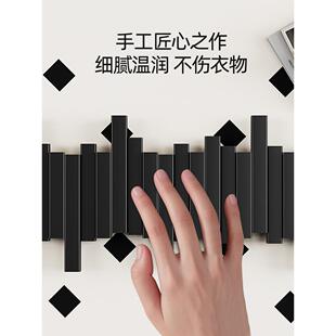 实木钢琴键挂衣门架墙衣上壁挂钩卧衣室玄关入户后置物免打TCG孔