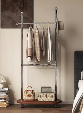 中古风边挂衣架卧室落地家用衣帽WIA架简床约占空不间挂衣架服子