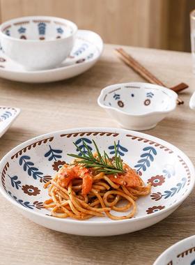 整厂价碗直销网红小翠花箱家用餐具米饭汤碗深菜盘套AL-66035装大