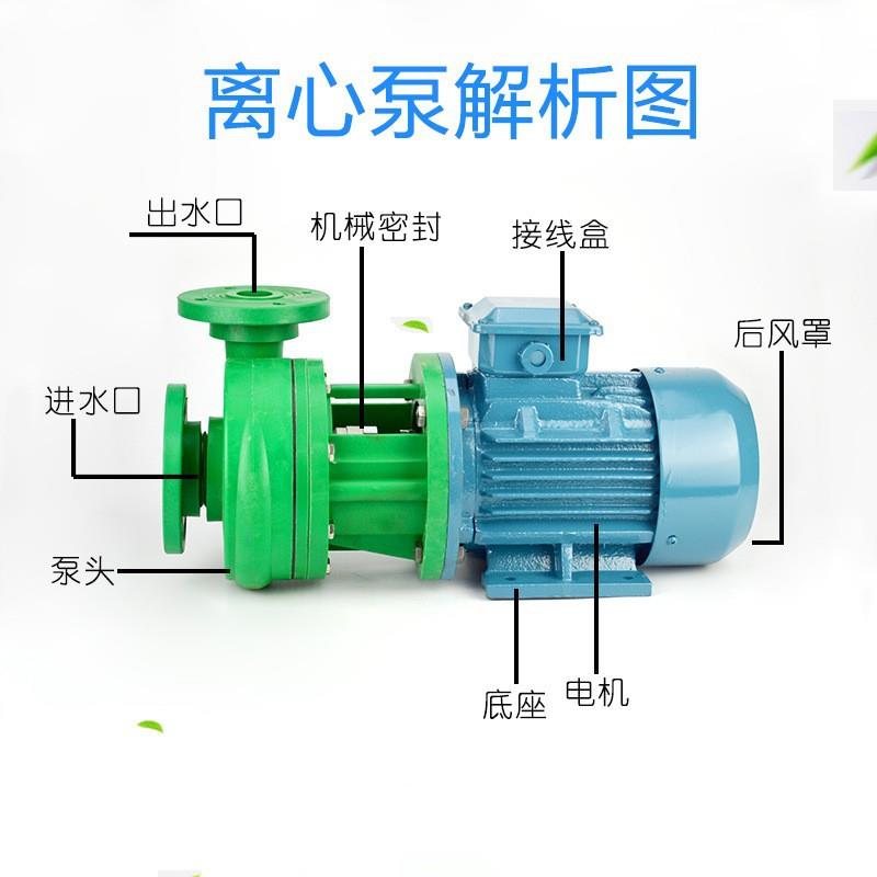 100FP-40-15KW塑料离心泵聚丙烯防腐抽酸循环泵酸碱液化工自吸泵
