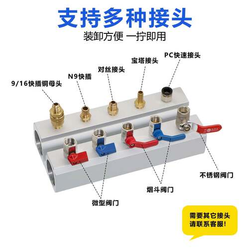 WHD伟华达分注塑机模具水排D40大排PDL量流排1N.5寸进口分3分出口