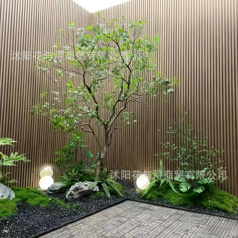高端真马醉XQP木室内物植造景吊钟树摆仿真绿植大型假仿树景观橱