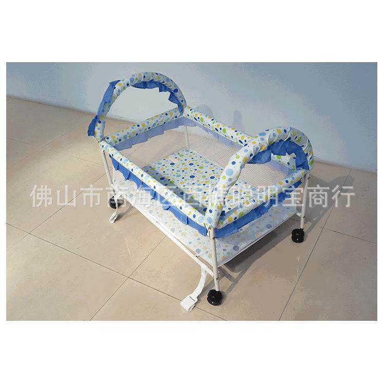 欧式儿床铁床布艺宝宝睡大床bb827小儿床童床铁艺摇篮婴床拼接床