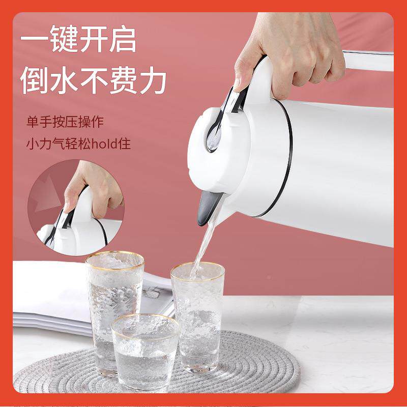 沃保米温壶家用保温水容量欧式暖水瓶结婚暖壶大红色暖瓶热THA水