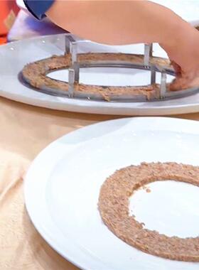 不锈钢圆形式模具酒厨36642房菜品肉店泥模具菜盘冷造型创意姿造