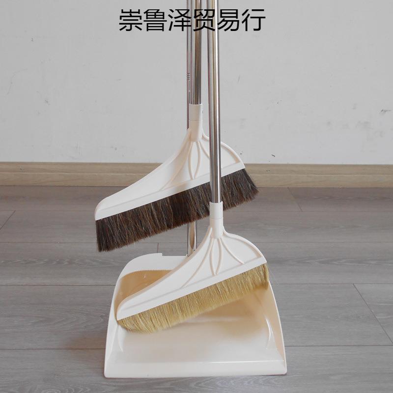 件组软簸毛猪毛扫帚猪鬃毛扫把簸箕套套装合地板扫帚扫把畚无品牌