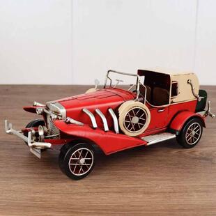 工复古神剑敞篷跑KBL车模型铁老皮仿真爷车艺品客厅酒吧橱窗饰装